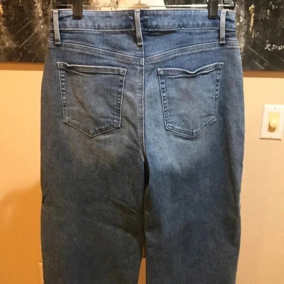 Loft High Waist 4 Pocket Wide Leg Crop Jeans-Size 29/8 - Picture 4 of 10